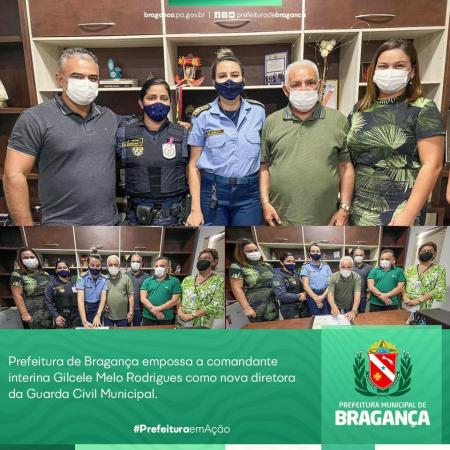 Prefeitura de Bragana empossa a comandante interina Gilcele Melo Rodrigues c